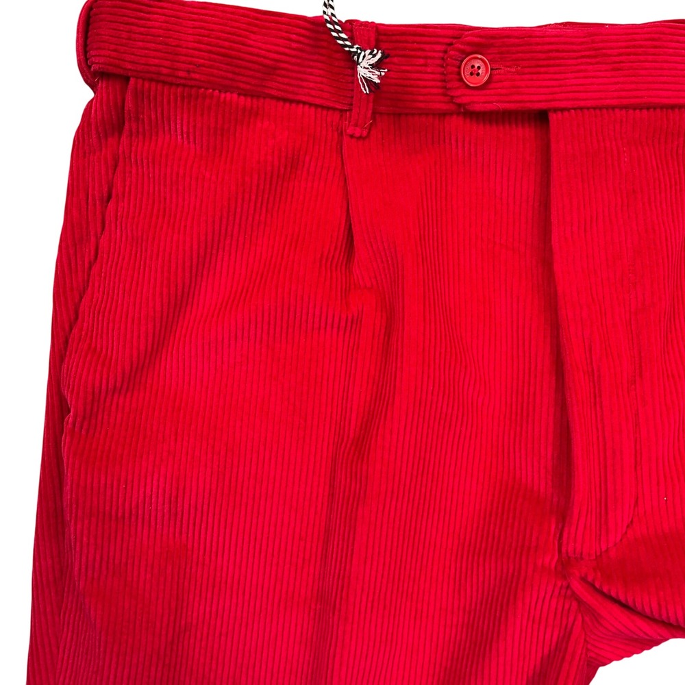Peter Christian Pants Men W42 39in L33 Red Corduroy Gentlemen British Preppy‎